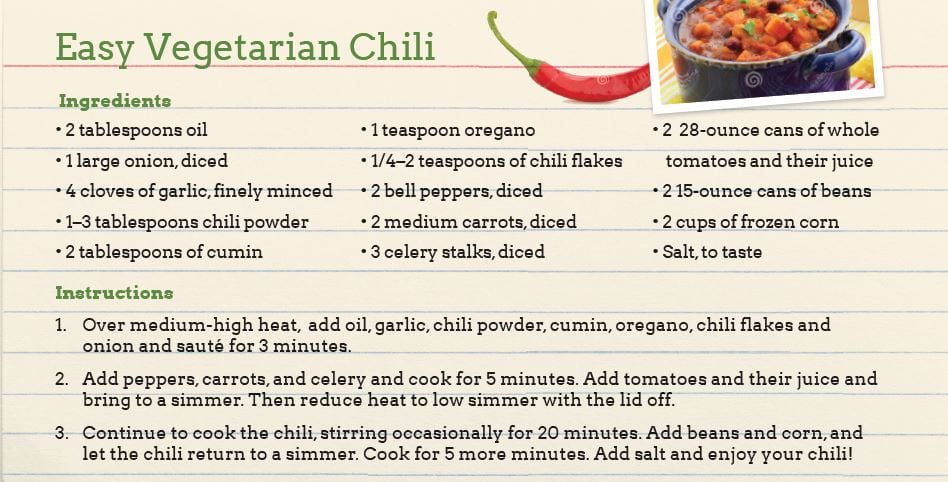 Easy vegetarian chili